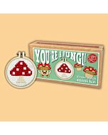 Crafty Mini Kit borduurpakket matchbox paddenstoel MB-059 incl. kleine borduurring & sleutelhangertje