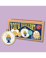 Crafty Mini Kit borduurpakket matchbox gekookt ei MB-072 incl. kleine borduurring & sleutelhangertje