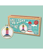 Crafty Mini Kit borduurpakket matchbox vuurtoren MB-074 incl. kleine borduurring & sleutelhangertje
