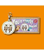 Crafty Mini Kit borduurpakket matchbox otter liefde MB-083 incl. kleine borduurring & sleutelhangertje
