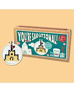 Crafty Mini Kit borduurpakket matchbox zandkasteel MB-217 incl. kleine borduurring & sleutelhangertje