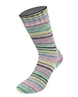 Lana Grossa Meilenweit 100 Cotone Vegano Mango kleur 4451 (zwart/blauw/geel/groen/roze) 