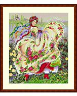 Merejka borduurpakket Feestelijke Sjaal  k015 met telpatroon 