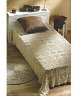 Haakkatoen incl. haakpatroon van deze gehaakte sprei. De sprei is 264.5 x 158.5cm. 