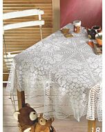 Haakkatoen incl. haakpatroon van dit gehaakte tafelkleed. Middellijn 160cm. 