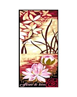  Voorbedrukte canvas Fleurs de Lotus om te borduren (stramien)