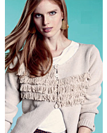 Dames vest met franjes breipakket van Phildar.