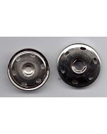 Naaibare drukknoop 25mm nikkel van eigen merk. 