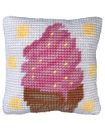 Needleart World borduurkussenpakket Ice Cream Dream LH3.008 in halve kruisteek