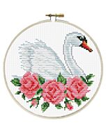 Voorbedrukt borduurpakket rosen zwaan Needleart World 240.059