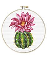 Voorbedrukt borduurpakket pink Cactus Needleart World 240.062
