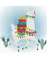 Voorbedrukt borduurpakket lama op aida Needleart World 450.043