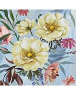 Voorbedrukt borduurpakket wilde roos pakket op aida Needleart World 650.034
