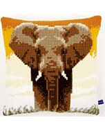 Vervaco voorbedrukt kruissteekkussen olifant op de savanne 1 pn-0150146