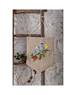 Borduurpakket voorbedrukte wandhanger vogels in spansteek van anchor