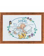  Borduurpakket Geboortetegel jongen Lukas om te borduren Permin 92-7713