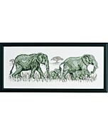 Permin borduurpakket olifanten met linnen 12-8324