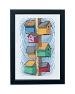 Permin borduurpakket vogelhuisjes op een paal om te borduren 92-0164