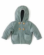 Phildar baby jasje met capuchon breien van Partner 3,5 (215, m27)