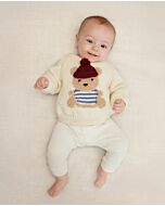 Phildar baby truitje breien met beertje van Phil Douce & Phil Imaginaire 3,5 (269,m3A)