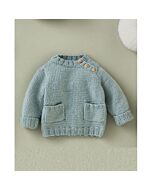 Phildar baby truitje met zakjes breien van Phil Ecolaine (200, m23)