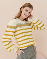 Phildar dames gestreepte  trui breien van Phil Brillant en Merinos 6 (190, m19)