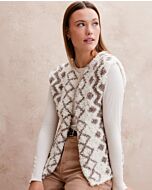 Phildar dames gilet breien van Phil Alpaga Boucle (266,m12)