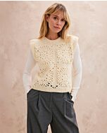 Phildar dames granny square spencer haken van Partner 3,5 (265,m13)