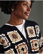 Phildar dames granny Squares vest haken van Partner 3,5 en Phil Starlight (248,m13)