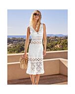 Phildar dames jurk met ronde hals haken van Perle 5 