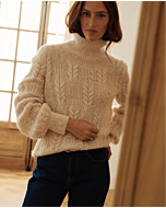 Phildar dames kabeltrui breien van Phil Irise Alpaga (249, m5)