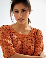 Phildar dames korte mouwen trui haken van Phil Rustique (241, m7)