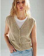 Phildar dames topje met knoopjes breien van Phil Starlight (238, m6)