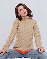 Phildar dames trui breien in vlechtpatroon van Partner 3.5