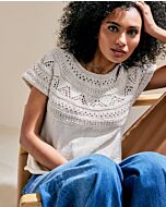 Phildar dames trui met ajourmotief breien van Coton 3 (258,M3)