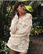 Phildar dames trui met bloemen haken van Phil Perle 5 (257,M2)