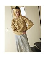 Phildar dames trui met kabels en nopjes breien van Phil Ecolaine  (201, m14)