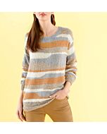 Phildar dames trui met lange mouwen om te breien van Phildar Phil Madrague, Paillettes en Phil Camargue