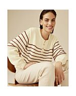 Phildar dames trui met strepen breien van Phil Merinos 3,5 (214, m26)