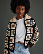 Phildar dames vest met granny squares en kraag haken (248,m13)