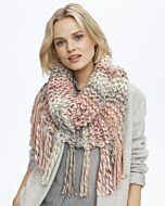 Phildar easy snood met franjes breien van Phil color xl