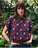 Phildar gehaakte dames trui met granny squares van Phil Perle 5 (257,m8)