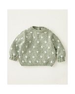 Phildar gestippelde baby trui breien van Phil Caresse (209, M9)