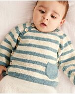 Phildar gestreept baby truitje breien van Partner 3,5 (215, M26)
