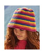 Phildar gestreept kinder hoedje haken van Coton 4 (213, m34)