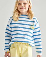 Phildar gestreept kinder trui met zon breien van Phil Cabotine (226, m1A)