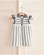 Phildar gestreept peuter jurkje breien van Phil Ocean (224, m5)