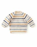 Phildar gestreepte baby trui breien van Phil Merinos 3,5 (215, m36)