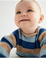 Phildar gestreepte baby trui breien van Phil Super baby (254,m21)
