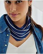 Phildar gestreepte bandana breien van Coton 3 (255,m6)